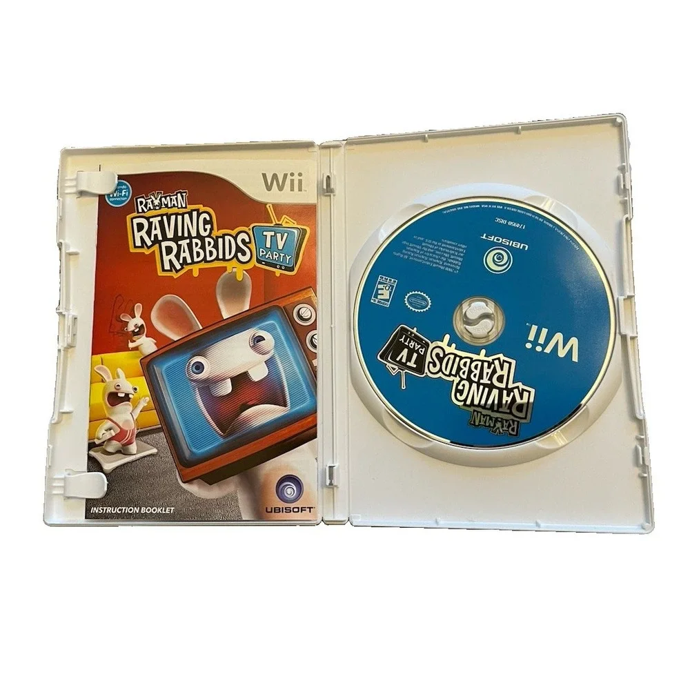 Wii Game Bundle Lot Of 2 Ratman Raving Rabbids TV Party & Lego Indiana Jones 2
